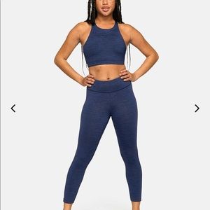 Outdoor Voices TechSweat 3/4 Leggings Crop Top Set